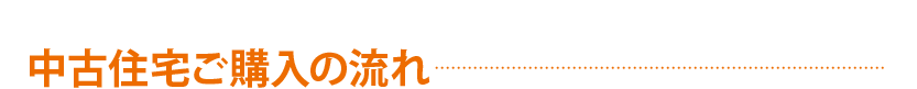 中古住宅ご購入の流れ