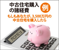 中古住宅購入の諸経費（例）もしもあなたが、3,500万円の中古住宅を購入したら